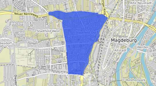 Bodenrichtwertkarte Magdeburg Stadtfeld Ost